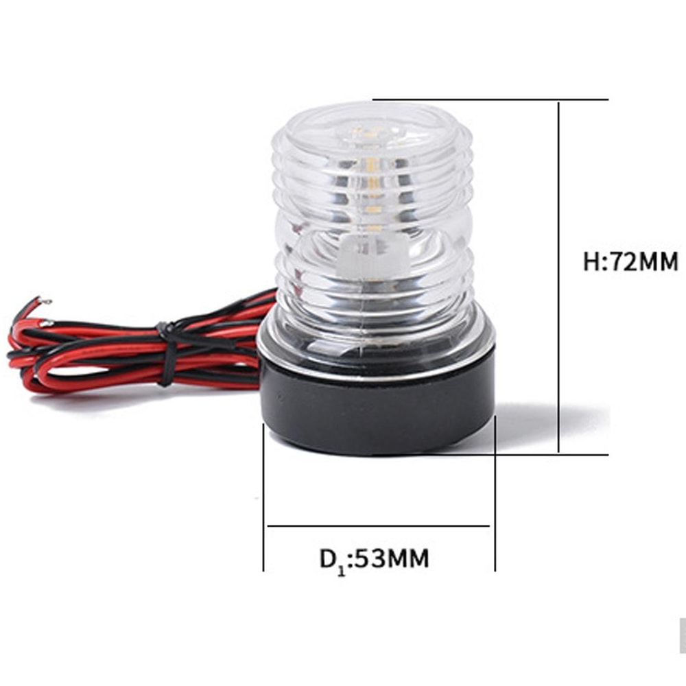 Marine LED Navigation Light Waterproof Boat Stern Anchor White Light for Yacht & RV