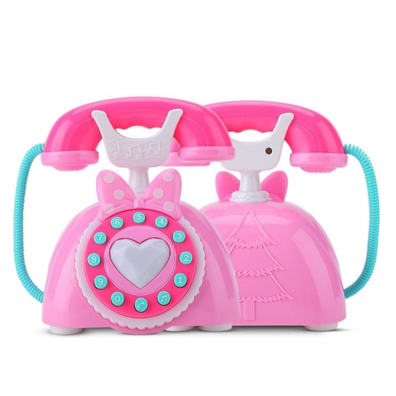 Interactive Baby Phone Toy Retro Musical Educational Toy Phone For Toddlers Pink Early Learning Sen 3
