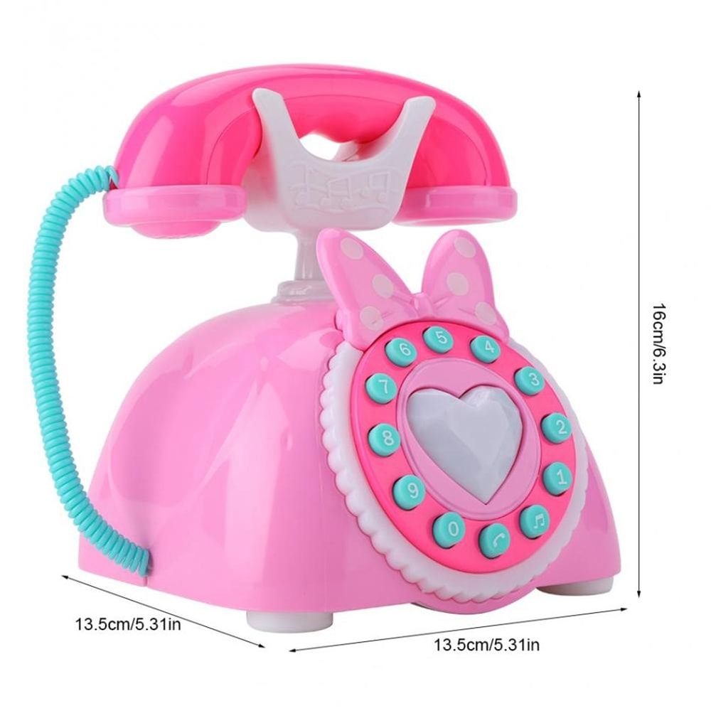 Interactive Baby Phone Toy Retro Musical Educational Toy Phone For Toddlers Pink Early Learning Sen 7