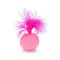 Interactive Feather Cat Toy Bell Plush Teaser For Kittens Pink 0