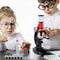 Kids Microscope Educational Science Experiment Kit with LED Light for Students