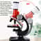 Kids Microscope Educational Science Experiment Kit with LED Light for Students