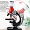 Kids Microscope Educational Science Experiment Kit with LED Light for Students