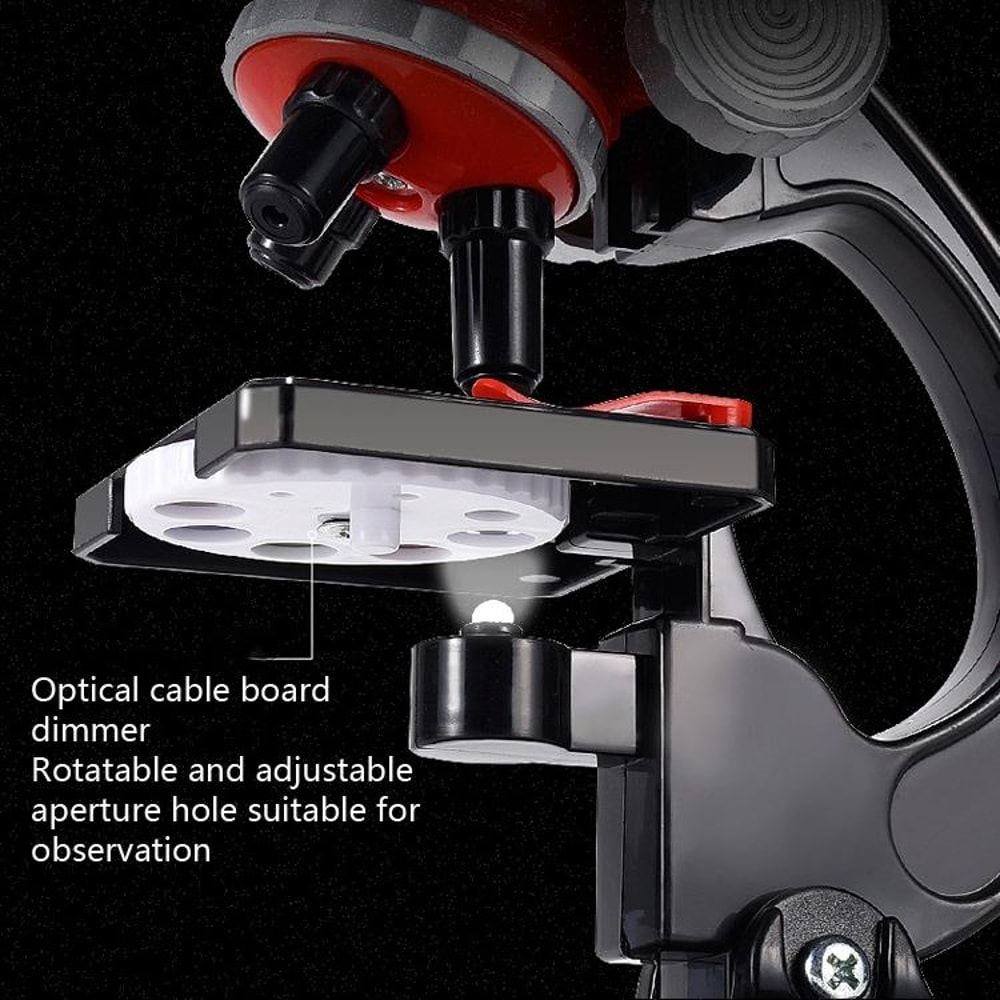 Kids Microscope Educational Science Experiment Kit with LED Light for Students