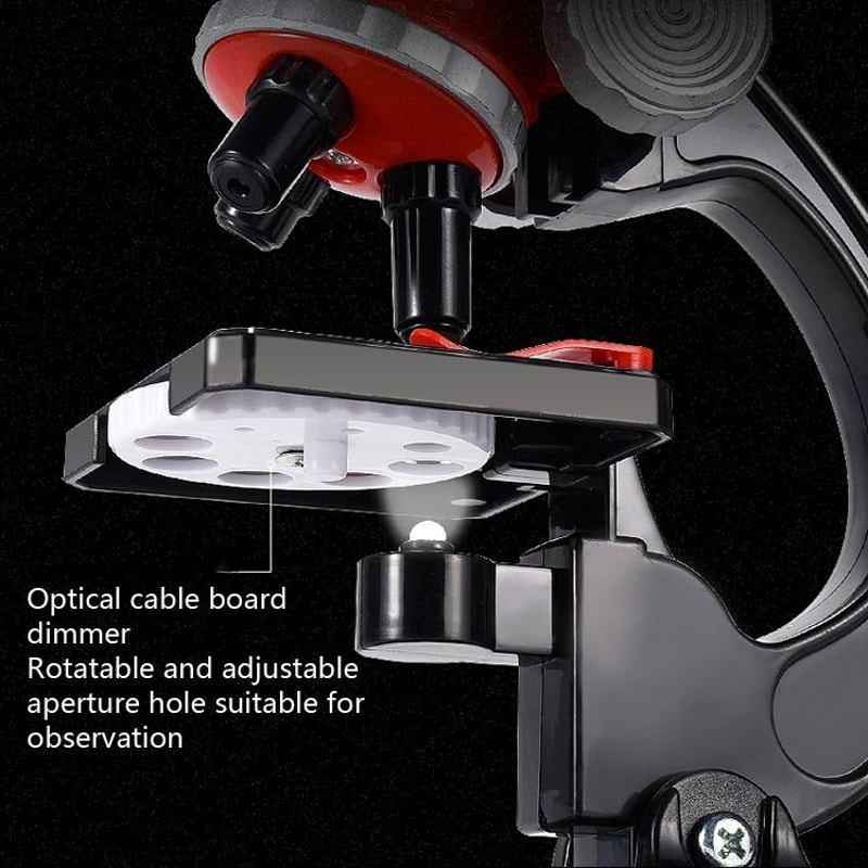 Kids Microscope Educational Science Experiment Kit with LED Light for Students