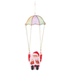 electric santa parachute toy christmas hanging decoration battery operated festive flip ornament