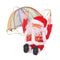 Electric Santa Parachute Toy Christmas Hanging Decoration Battery Operated Festive Flip Ornament