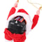Electric Santa Parachute Toy Christmas Hanging Decoration Battery Operated Festive Flip Ornament