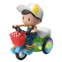 electric stunt toy car rotating stunt tricycle with lights music battery powered kids toy