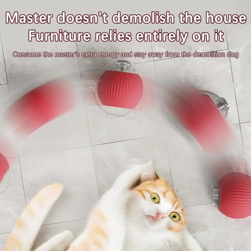 Smart Avoid Electric Cat Toy Ball Interactive Automatic Play Toy for Cats