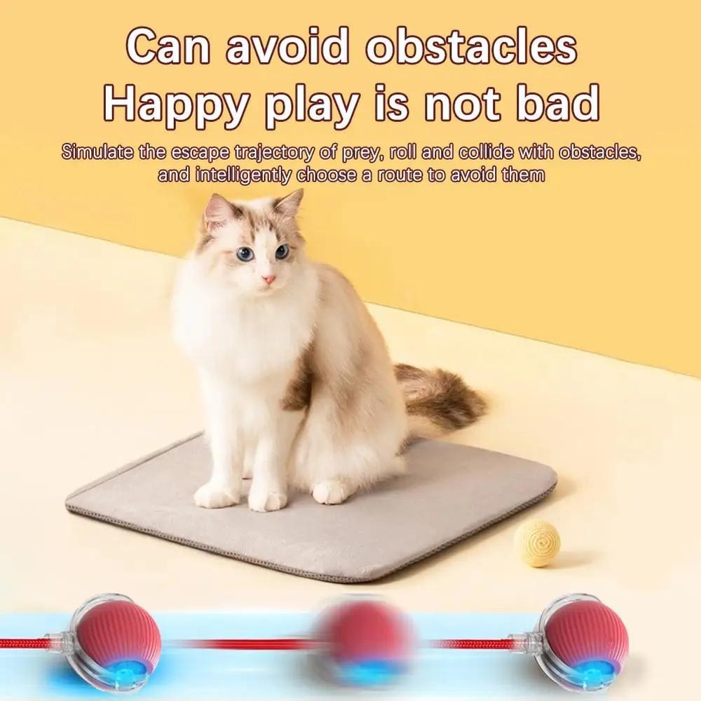 Smart Avoid Electric Cat Toy Ball Interactive Automatic Play Toy for Cats