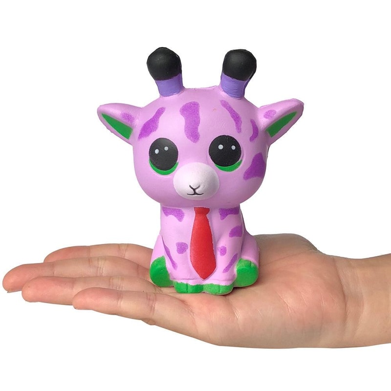 Cute Sika Deer Slow Rebound Stress Relief Squishy Toy Set PU Anti Stress Fidget Toy