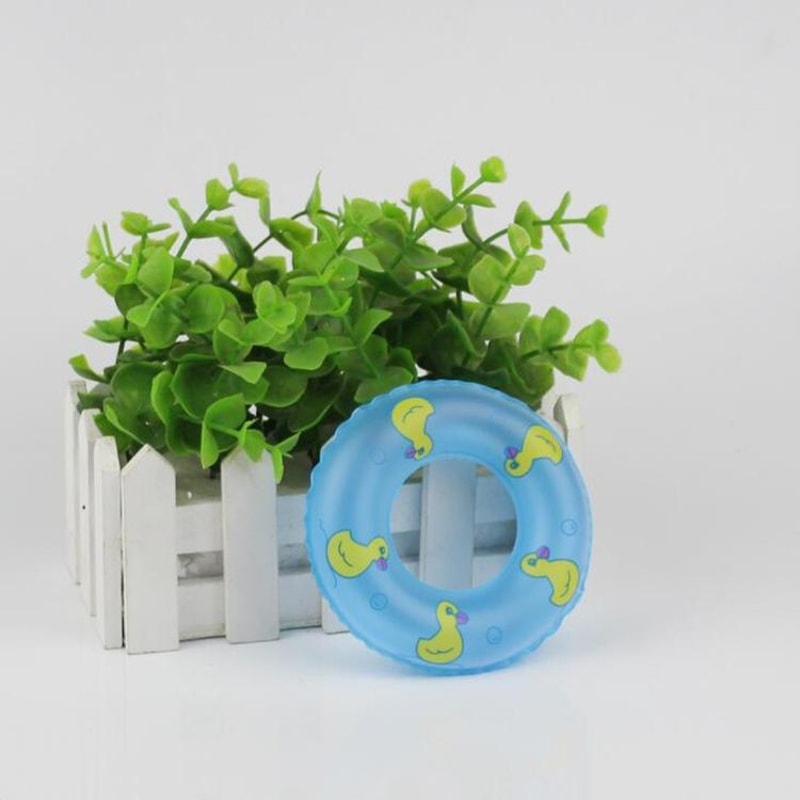 Dollhouse Mini Swimming Ring Decoration Set, Scale Dollhouse Accessories
