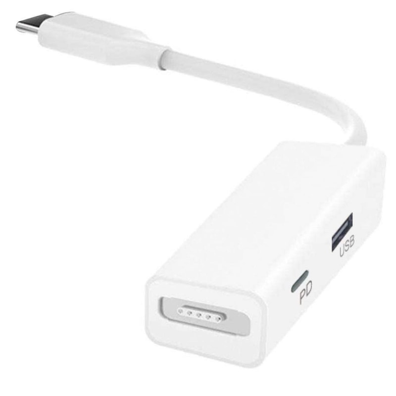 3-in-1 MagSafe to USB-C Adapter with PD Fast Charging Converter for Laptops and Devices