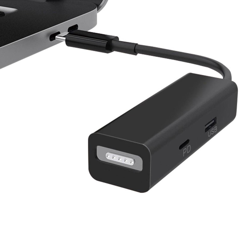 3-in-1 MagSafe to USB-C Adapter with PD Fast Charging Converter for Laptops and Devices