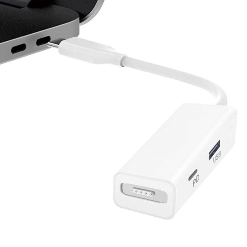 3-in-1 MagSafe to USB-C Adapter with PD Fast Charging Converter for Laptops and Devices