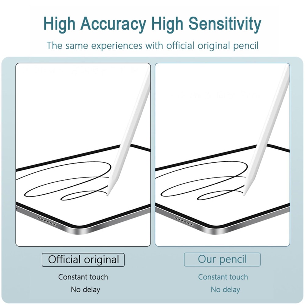 Universal Capacitive Stylus Pen for iPad & Tablets Rechargeable Touchscreen Stylus