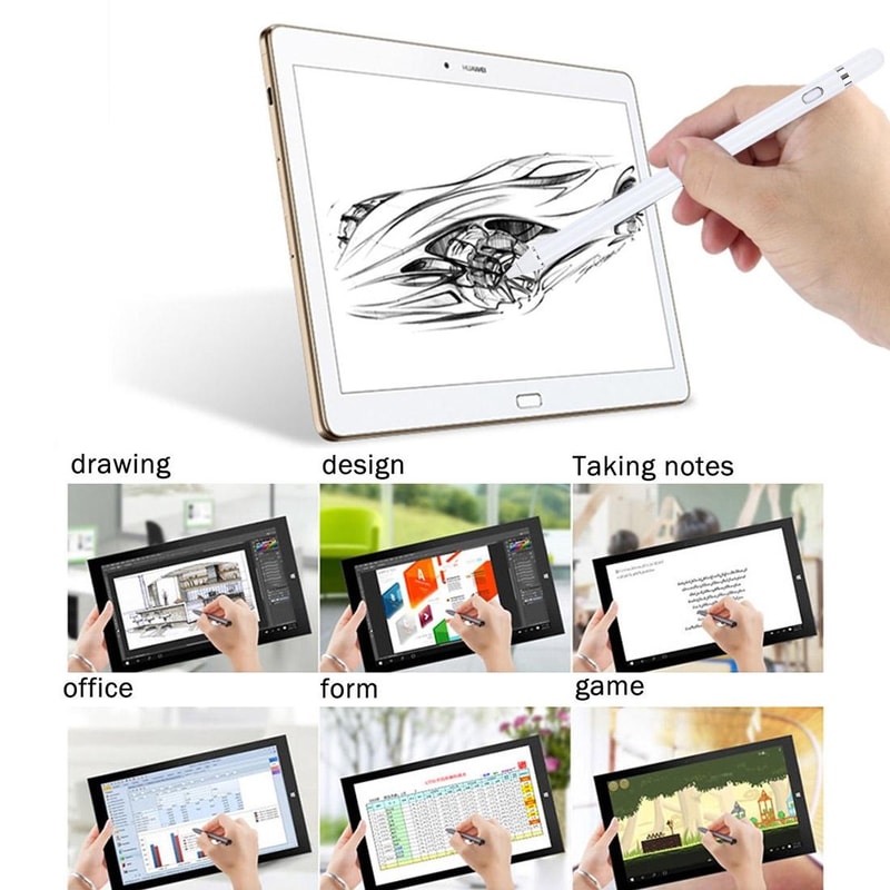 Precision Rechargeable Stylus Pen for iPad and Smartphones with Fine Tip Control