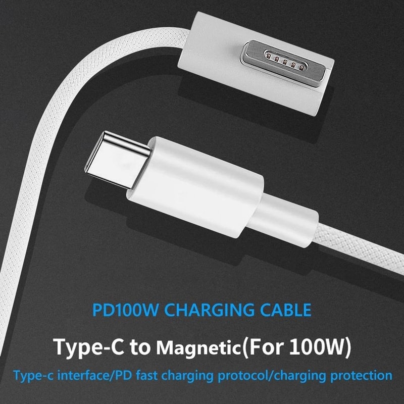 MagSafe 1 to USB-C PD Fast Charging Cable L Shaped for MacBook Air Pro