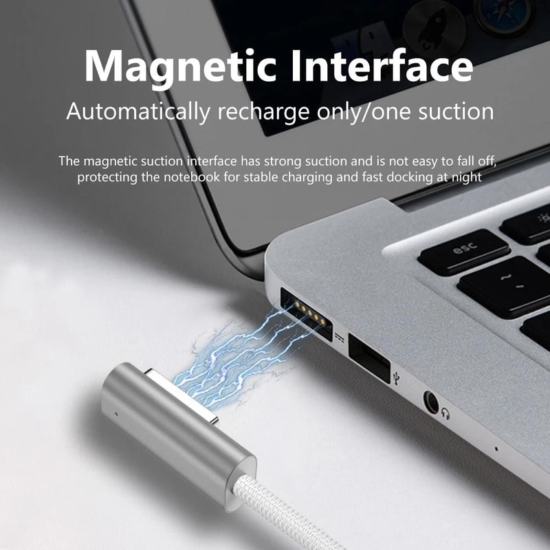 MagSafe 1 to USB-C PD Fast Charging Cable L Shaped for MacBook Air Pro