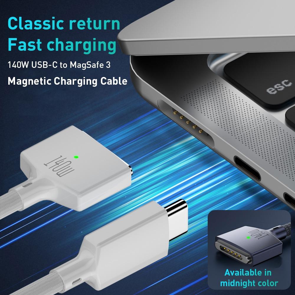 USB-C to MagSafe 3 Fast Charging Cable 2m PD 3.1 for MacBook Pro