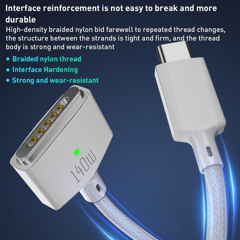 USB-C to MagSafe 3 Fast Charging Cable 2m PD 3.1 for MacBook Pro