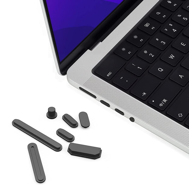 MacBook dust plug, laptop port dust cover, MacBook Air dust plugs, silicone dust proof plugs, MacBook port protector