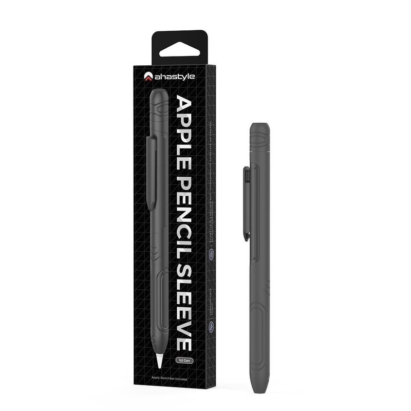 Apple Pencil 1 Silicone Protective Case with Clip Triple Defense Sleeve Anti-Scratch Cover