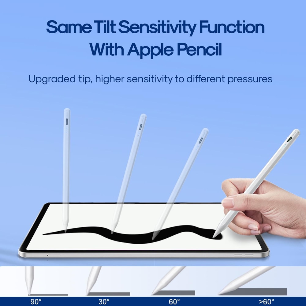 JR-X9S Active Stylus Pen for iPad with Palm Rejection, Tilt Sensitivity & Aluminum Alloy Body
