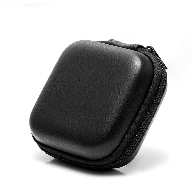 Retro Leather Tech Pouch Cable Organizer Case for Earphones and Travel Accessories