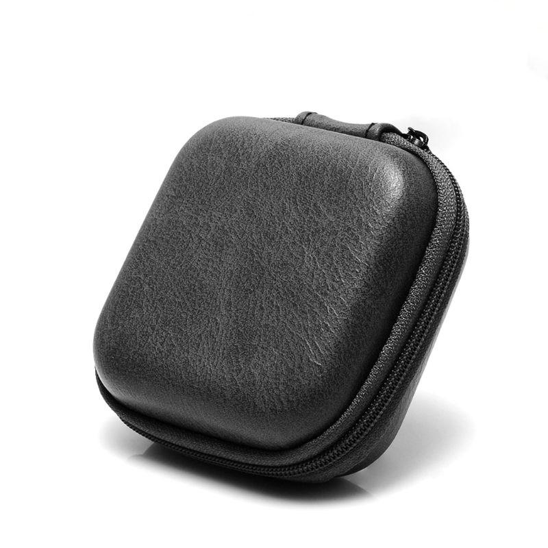 Retro Leather Tech Pouch Cable Organizer Case for Earphones and Travel Accessories
