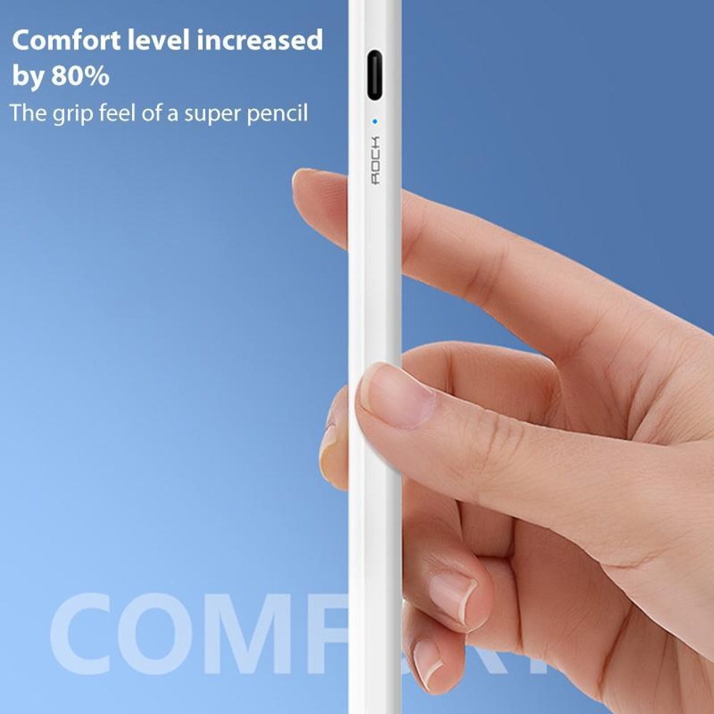 B05 Active Magnetic Stylus Pen for iPad 2018+ Capacitive Touch Pen White