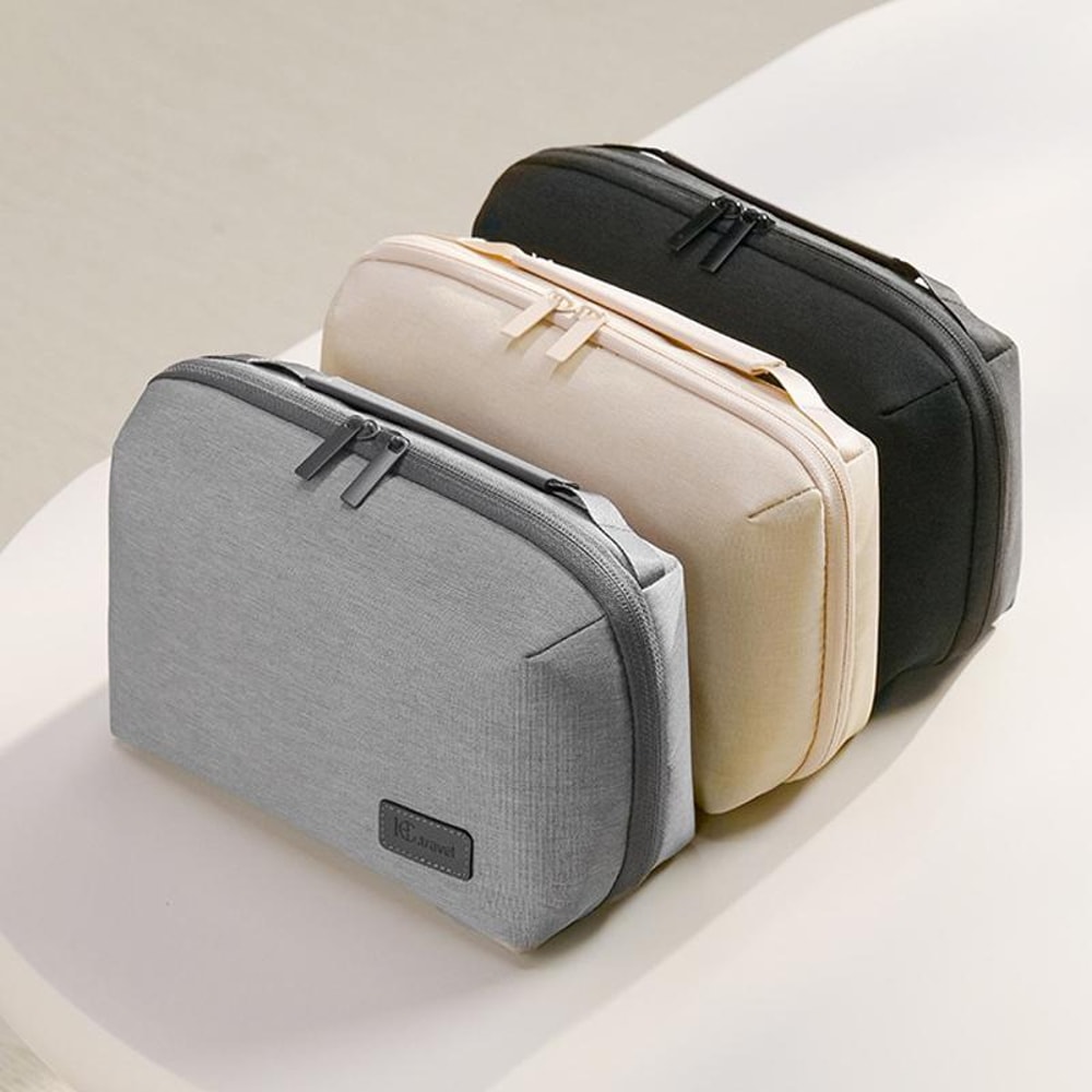 Double Layer RPET Travel Cable Organizer Bag Tech Storage Pouch