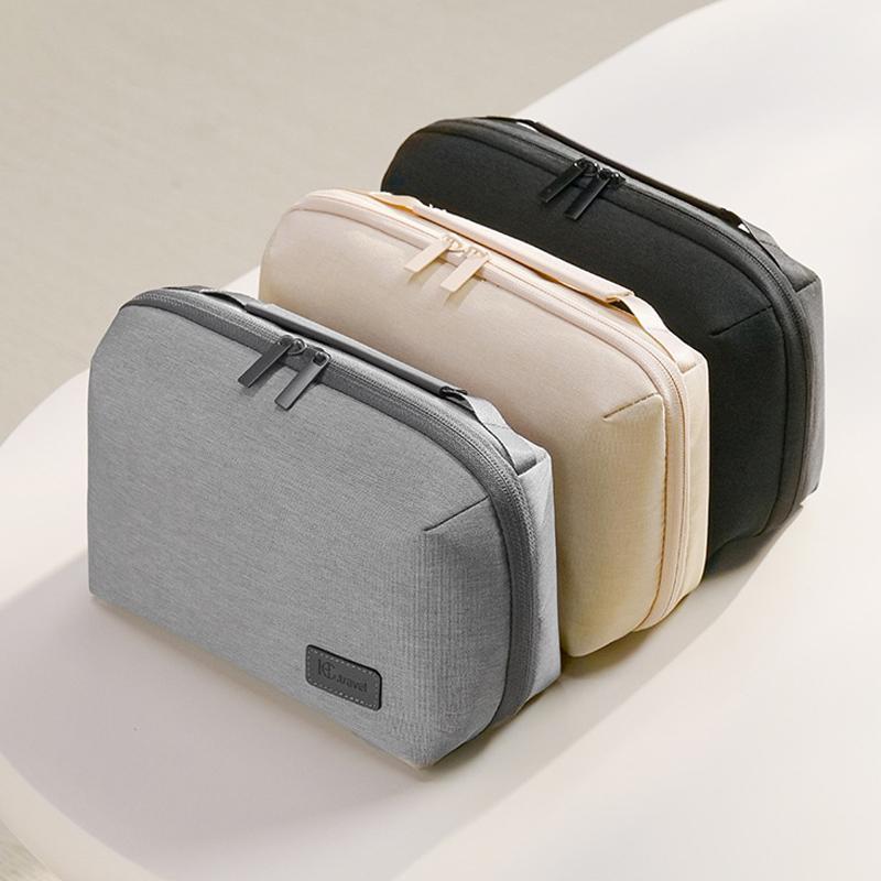Double Layer RPET Travel Cable Organizer Bag Tech Storage Pouch