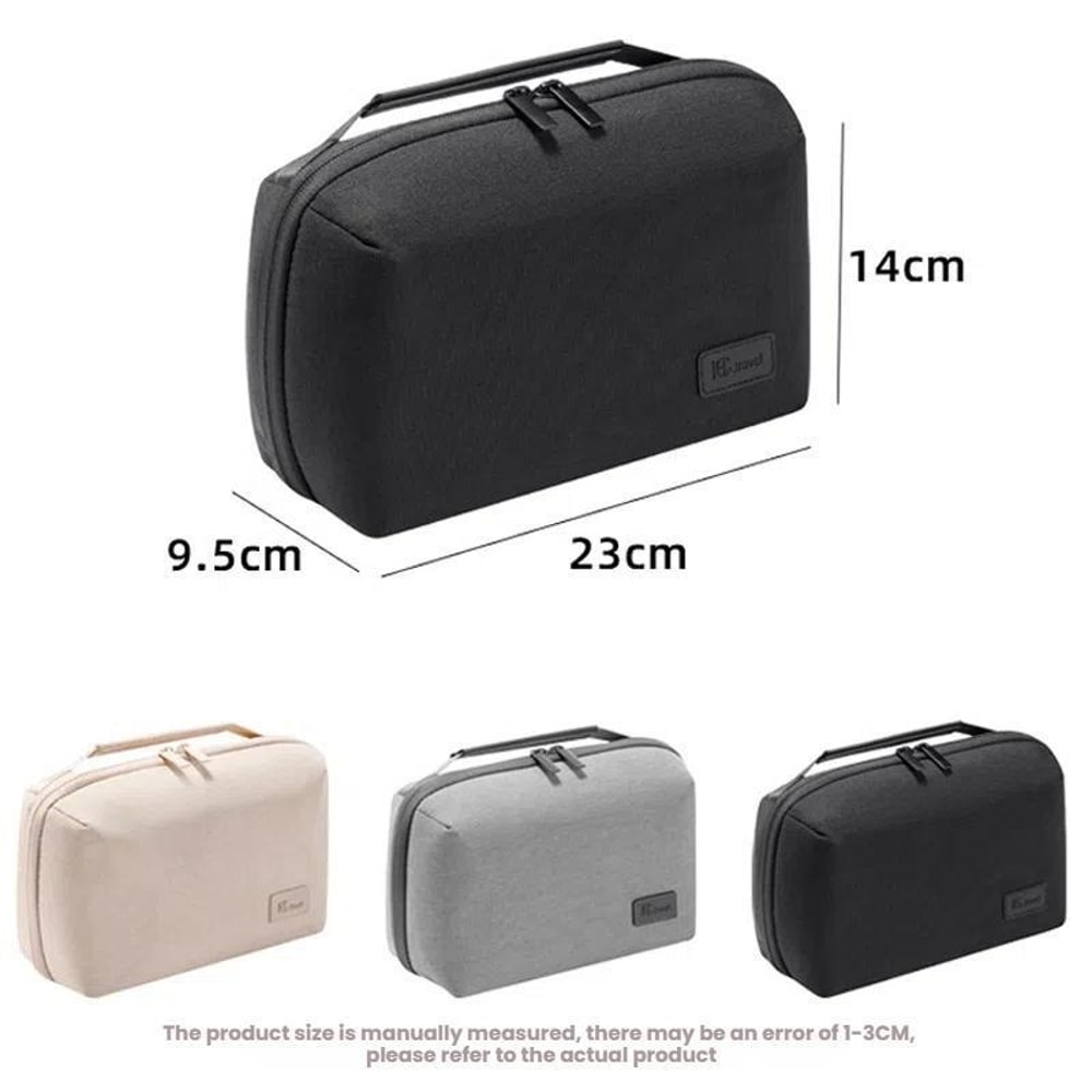 Double Layer RPET Travel Cable Organizer Bag Tech Storage Pouch