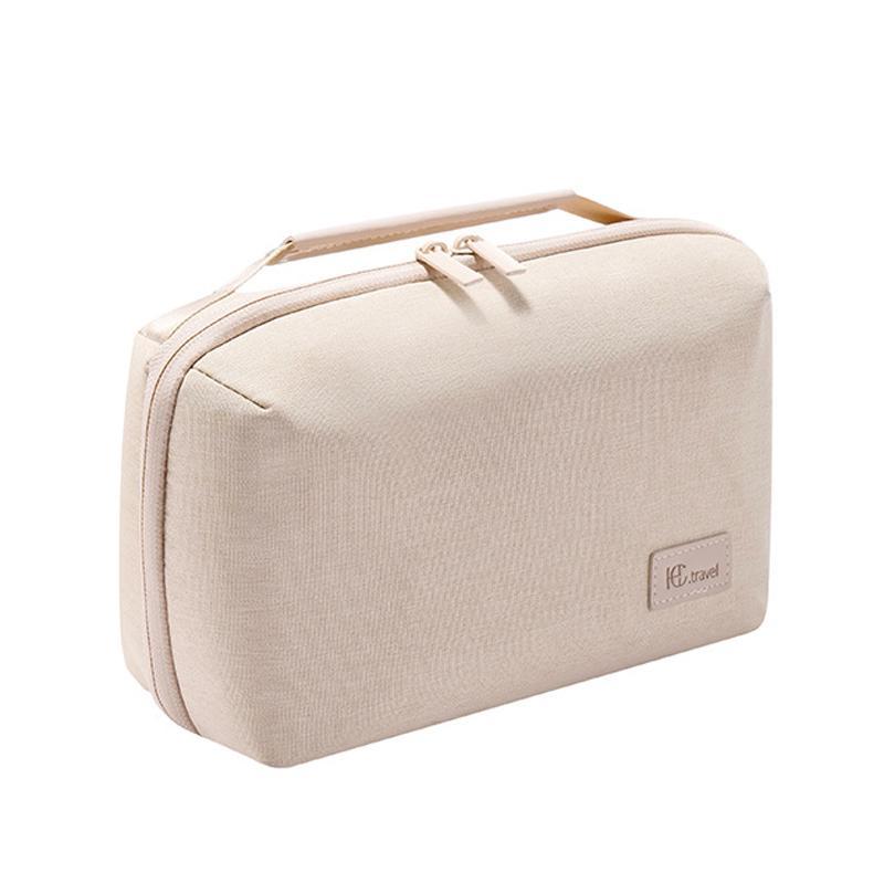 Double Layer RPET Travel Cable Organizer Bag Tech Storage Pouch