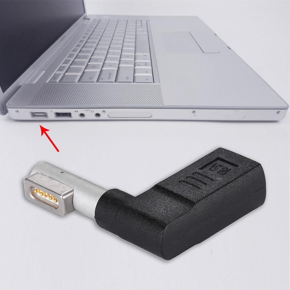 USB-C to MagSafe 1 L-Shaped Charging Adapter Type-C Female Converter for MacBook MagSafe Charging