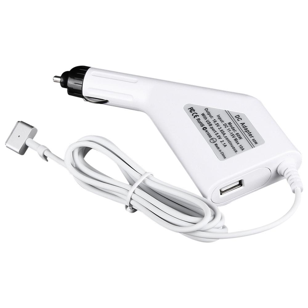 MagSafe 2 Car Charger for MacBook 16.5V 3.65A with USB Port 1.7m Cable