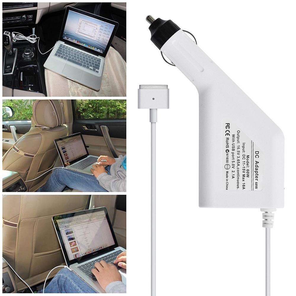 MagSafe 2 Car Charger for MacBook 16.5V 3.65A with USB Port 1.7m Cable