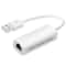 USB 2.0 Fast Ethernet Adapter White – USB to LAN Converter for Stable Wired Internet Connection