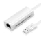 USB 2.0 Fast Ethernet Adapter White – USB to LAN Converter for Stable Wired Internet Connection