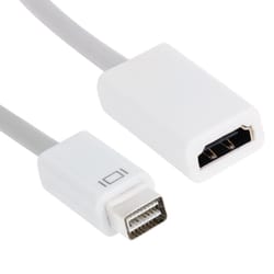mini dvi to hdmi adapter for macbook pro plug and play video converter white