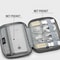 Baona Double Layer Cable Storage Bag Travel Data Cable Organizer for Digital Accessories