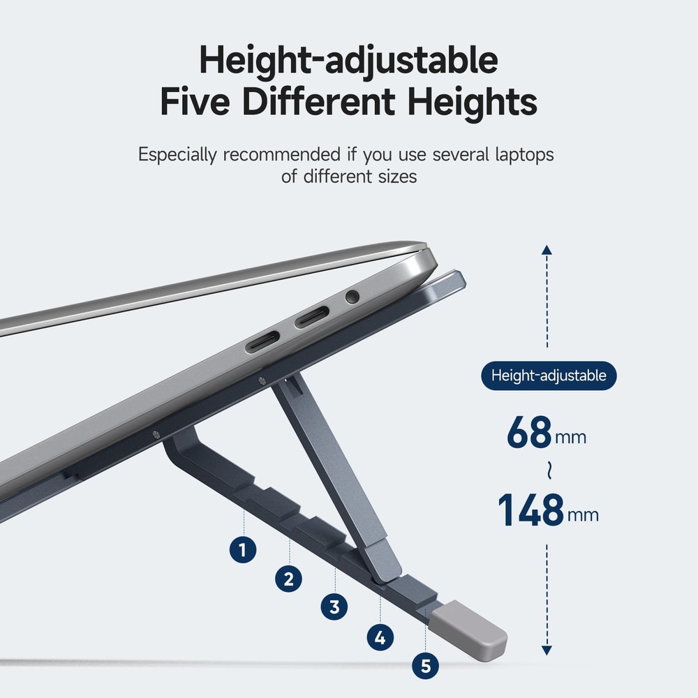 Foldable X-Shaped Aluminum Laptop Stand Adjustable Portable Ergonomic Stand