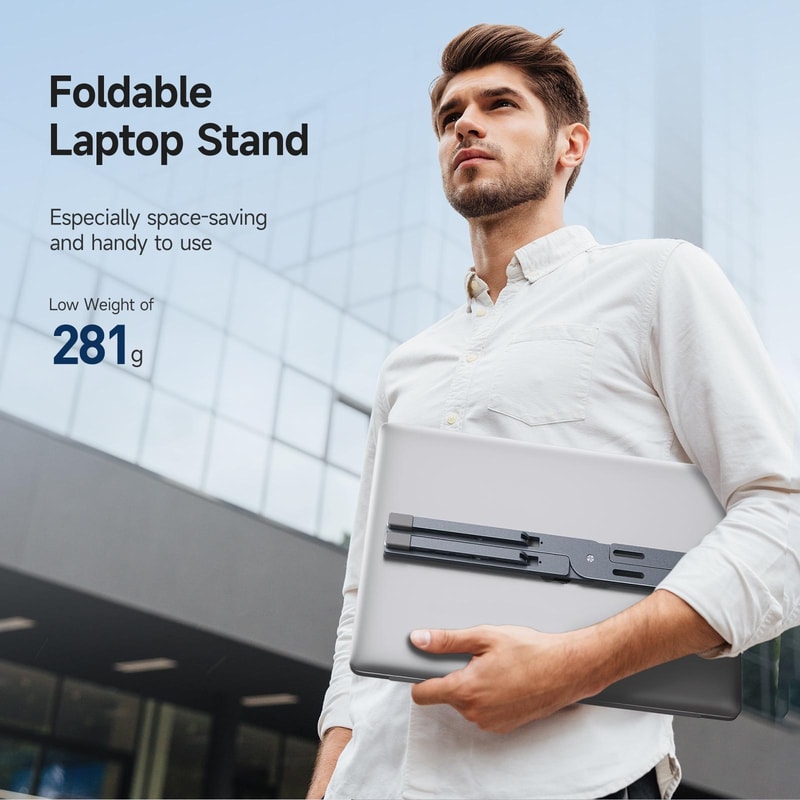 Foldable X-Shaped Aluminum Laptop Stand Adjustable Portable Ergonomic Stand