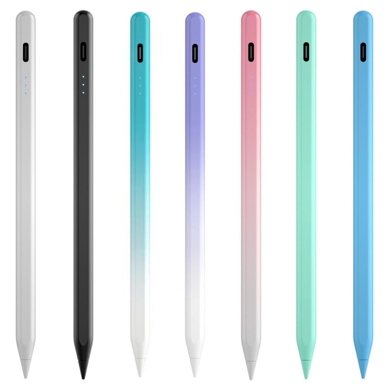 Active Capacitive Stylus for iPad Pressure & Tilt Sensitive Pen with LED Power Indicator