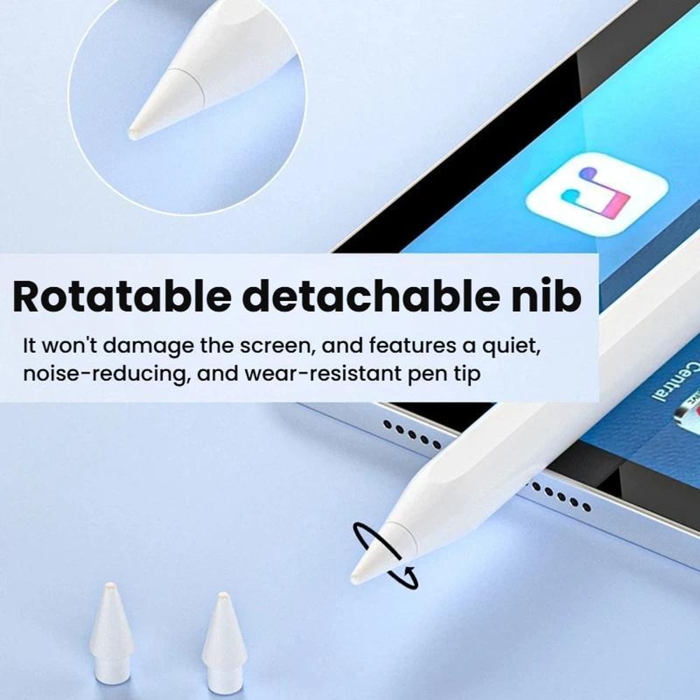 Active Capacitive Stylus for iPad Pressure & Tilt Sensitive Pen with LED Power Indicator