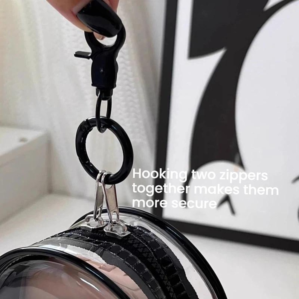 Transparent Cable Organizer Pouch Set with Keychain Earphone Storage Case for Chargers and Accessories