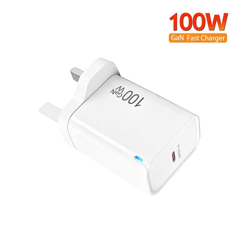 TE-PD46 GaN 100W PD 45W USB-C Fast Charging Charger with Type-C Cable UK Plug for Laptop Phone Tablet