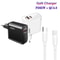 65W GaN PD USB-C Fast Charger EU Plug with QC4.0 Cable